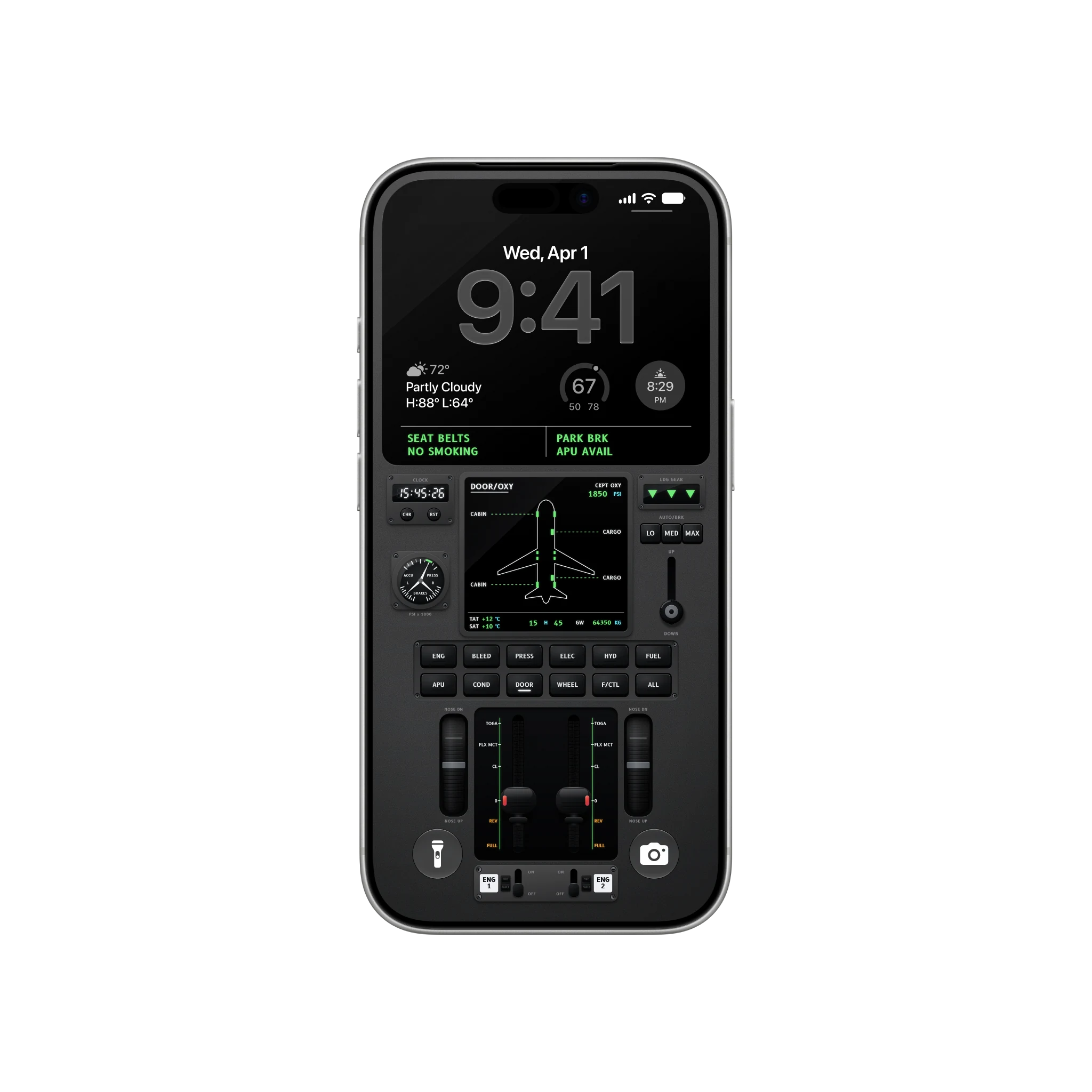 Aviation Flight Deck Dark Grey on a phone