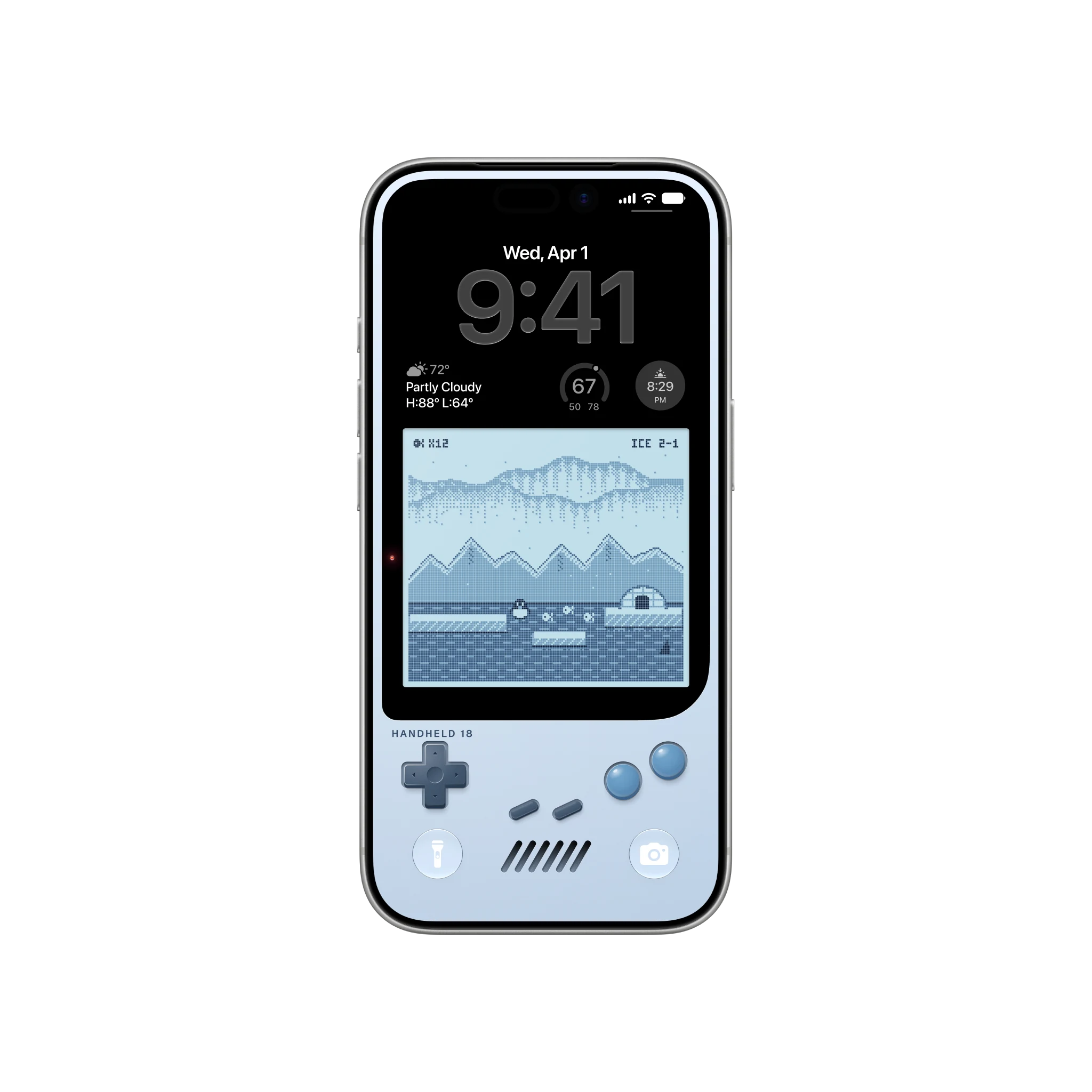 Retro Games Glacier Floe on a phone